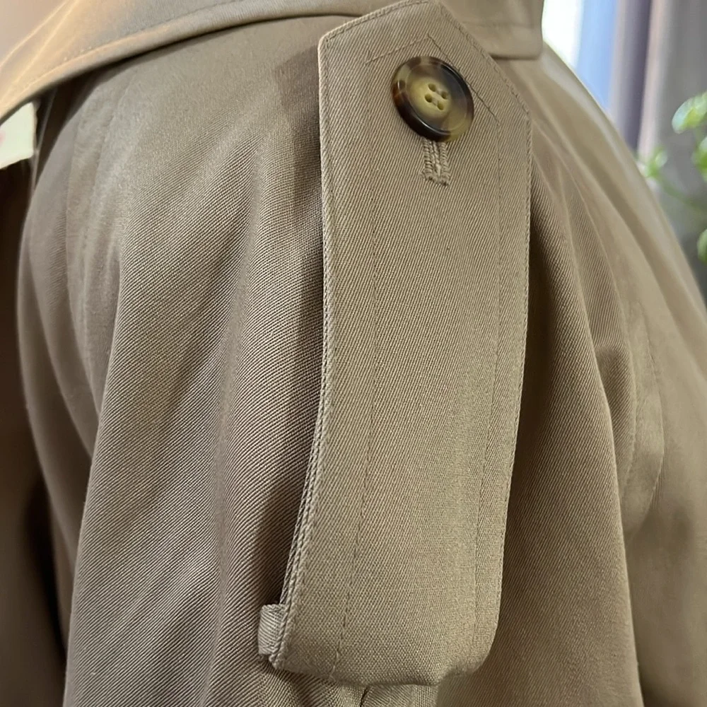 STAFFORD ALL WEATHER TRENCH COAT KHAKI TAN SIZE 42R NEW WITH TAGS